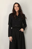 Tibi - Jack - Tropical Wool Cropped Lean DB Shirt Jacket - Black - BYLOTTE