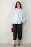 Tibi - Jacket - Eco poplin bubble hem shirt jacket - Chambray Blue - BYLOTTE
