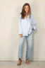Tibi - Jacket - Eco poplin bubble hem shirt jacket - Chambray Blue - BYLOTTE