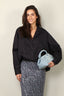 Tibi - Jas - Eco Poplin Bubble Hem Shirt Jacket - Dark Navy - BYLOTTE