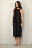 Tibi - Jurk - Tropical Wool Tie Front Dress - Navy - BYLOTTE