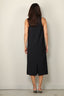 Tibi - Jurk - Tropical Wool Tie Front Dress - Navy - BYLOTTE