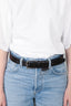 Tibi - Riem - Classic Ring Hardware Leather Belt - Black - BYLOTTE
