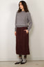 Tibi - Rok - Cassiterite suede pull on full skirt - Plum - BYLOTTE