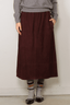 Tibi - Rok - Cassiterite suede pull on full skirt - Plum - BYLOTTE