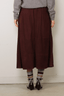 Tibi - Rok - Cassiterite suede pull on full skirt - Plum - BYLOTTE