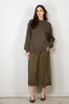 Tibi - Rok - Italian Sporty Nylon Midi Anorak Skirt - Dark Hazelnut - BYLOTTE