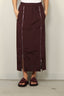 Tibi - Rok - Nylon Zipper Maxi Skirt - Malbec - BYLOTTE