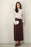 Tibi - Rok - Nylon Zipper Maxi Skirt - Malbec - BYLOTTE