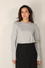 Tibi - Shirt - T Tshirt With Gusset Elbow Sleeve - Heather Grey - BYLOTTE
