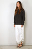 Tibi - Sweater - Cardigan Stitch V - Neck Easy Pullover - Dark Heather Grey - BYLOTTE