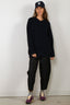Tibi - Sweater - Cardigan Stitch V - Neck Easy Pullover - Dark Navy - BYLOTTE