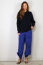 Tibi - Sweater - Cardigan Stitch V - Neck Easy Pullover - Dark Navy - BYLOTTE
