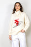 Tibi - Sweater - Soft Wool Ski Sweater Crewneck Easy Pullover - Ivory Multi - BYLOTTE