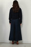 Tibi - Sweater - Washable Cashmere Easy Polo Cropped Sweater - Navy - BYLOTTE