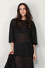 Tibi - T-Shirt - Sheer Gauze EasY T - Black - BYLOTTE