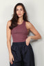 Tibi - Top - Circular Fine Rib T Tank - Cinnamon - BYLOTTE