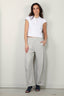 Tibi - Top - Luxe Pique Shrunken Polo Shirt - White - BYLOTTE