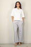 Tibi - Top - Quilted Waffle Polo Tunic Top - White - BYLOTTE