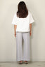 Tibi - Top - Quilted Waffle Polo Tunic Top - White - BYLOTTE