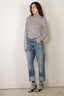 Tibi - Trui - Feather Weight Ribbed Sweater Turtle Neck Pullover - Heather Grey - BYLOTTE