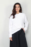 Tibi - Trui - Serviette Crewneck Easy Pullover - Optic White - BYLOTTE