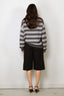 Tibi - Trui - Striped Cashmere Crewneck Easy Pullover - Grey Multi - BYLOTTE