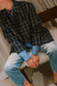Tibi - Blouse - Techy Plaid Easy Shirt Jacket - Blue Multi