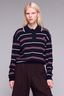 Johny - Sweater - Gino Polo Long Sleeve - Blue/Burgundy