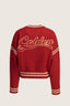 Golden Goose - Sweater - Journey W's Crewneck Rachel Cotton Waffle - Tomato Red