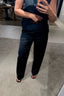 Vince - Broek - High Waist Elastic Back Cotton Trouser - Ink