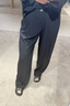 Vince - Broek - Drop Waist Pleated Crepe Trouser - Black