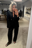 Vince - Broek - Drop Waist Pleated Crepe Trouser - Black