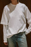 Tibi - Top - Perfectv T Unisex Double Layer Long Sleeve Tshirt - White