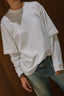 Tibi - Top - Perfectv T Unisex Double Layer Long Sleeve Tshirt - White