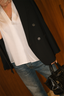 Vince - Blazer - Crepe Double Breasted Blazer - Black